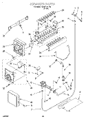 ICE MAKER, LIT/OPTIONAL Diagram and Parts List for 3XART721F00  Whirlpool Refrigerator