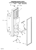 FREEZER DOOR PARTS Diagram and Parts List for ES5PHAXSB00  Whirlpool Refrigerator