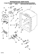 REFRIGERATOR LINER PARTS Diagram and Parts List for KBRA20EMBT00  KitchenAid Refrigerator