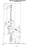 BRAKE AND DRIVE TUBE Diagram and Parts List for KAWE742WWH0  KitchenAid Washer