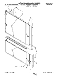 DOOR AND PANEL Diagram and Parts List for KUDI23HBWH0  KitchenAid Dishwasher