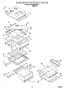 REFRIGERATOR SHELF Diagram and Parts List for KSRB25FBBL00  KitchenAid Refrigerator