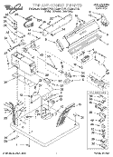 TOP AND CONSOLE Diagram and Parts List for CG2951XYG3  Whirlpool Dryer