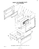DOOR AND DRAWER Diagram and Parts List for RF345PXPW0  Whirlpool Range