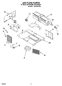 AIR FLOW PARTS Diagram and Parts List for GH4184XSS0  Whirlpool Microwave