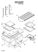 SHELF PARTS Diagram and Parts List for KTRC22KVSS00  KitchenAid Refrigerator