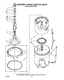 AGITATOR, BASKET AND TUB Diagram and Parts List for KAWE900TWH0  KitchenAid Washer