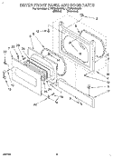 DRYER FRONT PANEL AND DOOR Diagram and Parts List for LTG7245AN0  Whirlpool Washer Dryer Combo