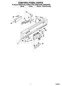 CONTROL PANEL PARTS Diagram and Parts List for KUDP01DLBL5  KitchenAid Dishwasher