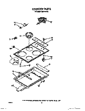 COOKTOP Diagram and Parts List for RS675PXV2  Whirlpool Range