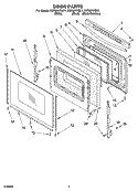 DOOR PARTS Diagram and Parts List for KERI201PBL1  KitchenAid Range