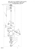 BRAKE AND DRIVE TUBE Diagram and Parts List for 3LBR7255AN0  Whirlpool Washer