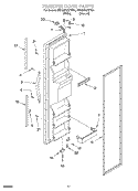 FREEZER DOOR Diagram and Parts List for 8ED22PQXFN01  Whirlpool Refrigerator