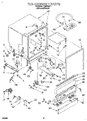 TUB ASSEMBLY Diagram and Parts List for TUD7000Y1  Whirlpool Dishwasher