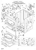 CABINET Diagram and Parts List for GEC9858HZ1  Whirlpool Dryer