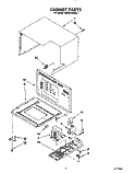 CABINET Diagram and Parts List for KEMS306XWH1  KitchenAid Wall Oven