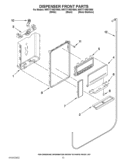DISPENSER FRONT PARTS Diagram and Parts List for WRT771REYB00  Whirlpool Refrigerator