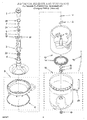 AGITATOR, BASKET AND TUB Diagram and Parts List for 6LSC9255AQ0  Whirlpool Washer