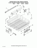 UPPER RACK AND TRACK PARTS Diagram and Parts List for KUDS30IXBL2  KitchenAid Dishwasher