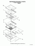 REFRIGERATOR SHELF PARTS Diagram and Parts List for 7WSC21C4XY01  Whirlpool Refrigerator