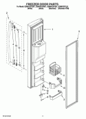 FREEZER DOOR PARTS Diagram and Parts List for GS6NVEXVS01  Whirlpool Refrigerator