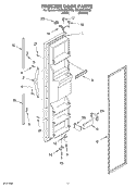 FREEZER DOOR Diagram and Parts List for CS22AEXHN02  Crosley Refrigerator