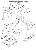 AIR FLOW AND CONTROL PARTS Diagram and Parts List for YACM082XK1  Whirlpool Air Conditioner