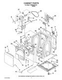 CABINET PARTS Diagram and Parts List for YWED8200YW1  Whirlpool Dryer