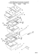 REFRIGERATOR SHELF Diagram and Parts List for KSRW25FHBT02  KitchenAid Refrigerator