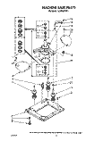 MACHINE BASE Diagram and Parts List for LC4500XTW1  Whirlpool Washer