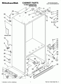 CABINET PARTS Diagram and Parts List for KBRC36FTS03  KitchenAid Refrigerator
