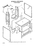 EXTERNAL OVEN Diagram and Parts List for SF0100ERW7  Whirlpool Range