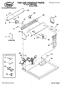 TOP AND CONSOLE PARTS Diagram and Parts List for YREX6634RQ1  Roper Dryer