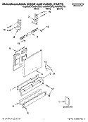 DOOR AND PANEL PARTS Diagram and Parts List for KUDS01DLBT3  KitchenAid Dishwasher