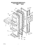 REFRIGERATOR DOOR Diagram and Parts List for RS22AWXAL00  Roper Refrigerator