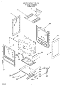 CHASSIS Diagram and Parts List for SF315PEEQ0  Whirlpool Range