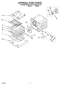 INTERNAL OVEN PARTS Diagram and Parts List for KEBC247KWH2  KitchenAid Wall Oven