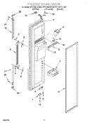 FREEZER DOOR Diagram and Parts List for 3VED29DQEN00  Whirlpool Refrigerator