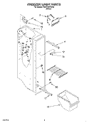 FREEZER LINER Diagram and Parts List for RS22AQXGW03  Roper Refrigerator