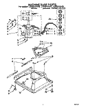 MACHINE BASE Diagram and Parts List for LSP6244AN0  Whirlpool Washer