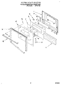 OVEN DOOR Diagram and Parts List for KEBI141YWH4  KitchenAid Wall Oven
