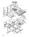 SHELF, LIT/OPTIONAL Diagram and Parts List for 3ET18RKXYW01  Whirlpool Refrigerator