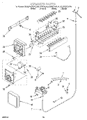ICEMAKER, OPTIONAL Diagram and Parts List for KSRS27FGBL01  KitchenAid Refrigerator