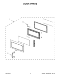 DOOR PARTS Diagram and Parts List for YWMH2205XVS3  Whirlpool Microwave