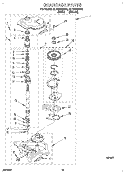 GEARCASE Diagram and Parts List for 3LTE5243BW0  Whirlpool Washer Dryer Combo