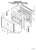 DOOR PARTS, OPTIONAL PARTS Diagram and Parts List for RF367LXSQ3  Whirlpool Range