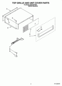 TOP GRILLE AND UNIT COVER PARTS Diagram and Parts List for KSSO42FTX03  KitchenAid Refrigerator