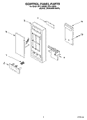 CONTROL PANEL Diagram and Parts List for MT4110XKQ0  Whirlpool Microwave