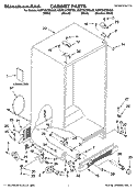 CABINET PARTS Diagram and Parts List for KSRT25CRBL00  KitchenAid Refrigerator