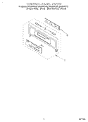 CONTROL PANEL Diagram and Parts List for GBD307PDB3  Whirlpool Wall Oven
